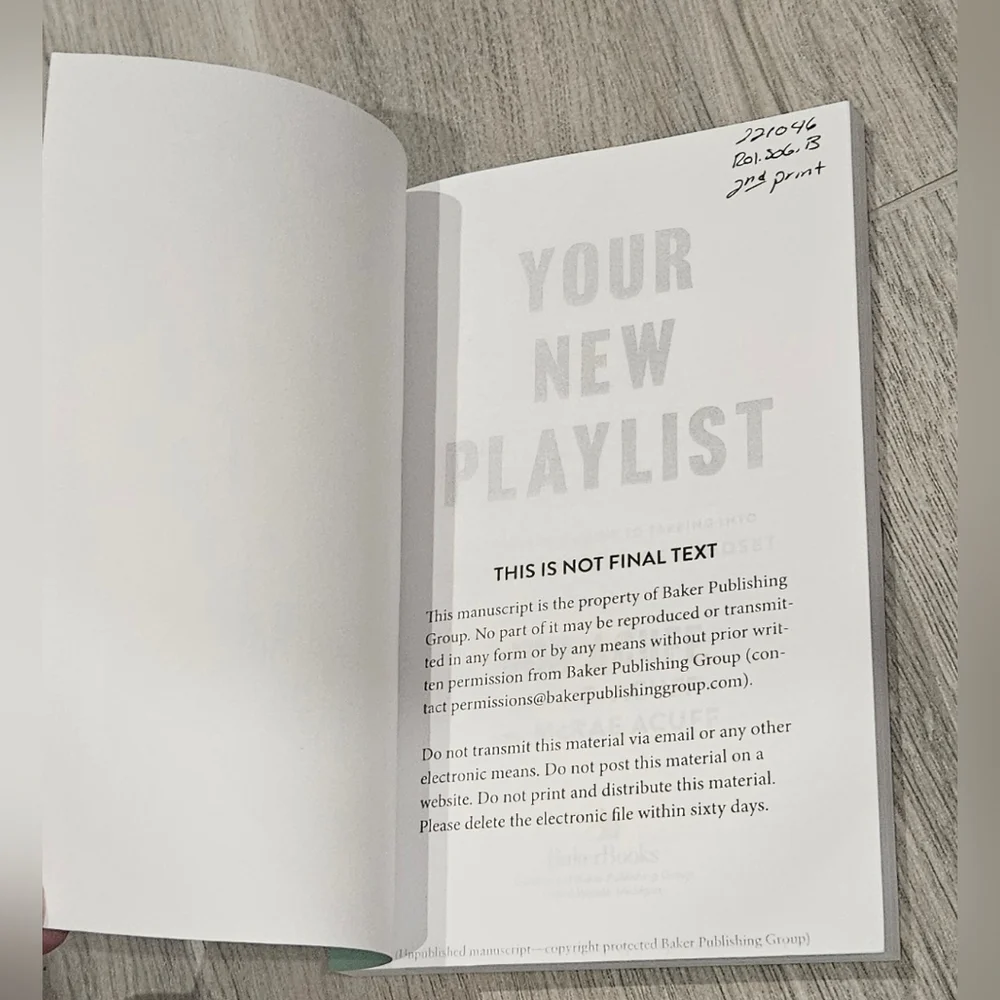 BOGO Your New Playlist Jon Acuff Paperback Book